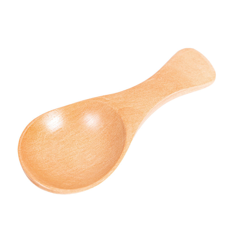 Small light wooden tea spoon