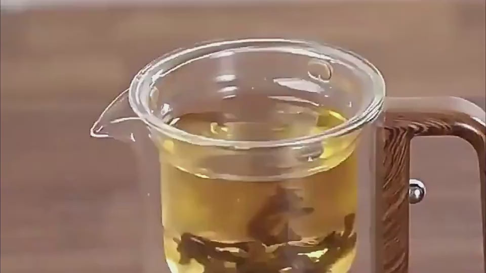 Close-ups of the lid, filling the chamber and tea draining through the filter